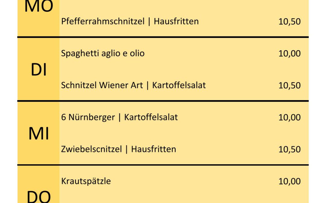 Mittagsschnapperl vom 23.. bis 27.Februar 2026