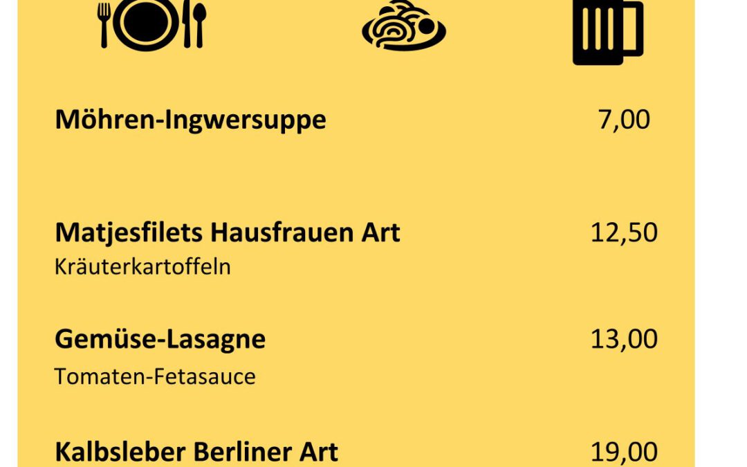 Wochenkarte ab dem 06.Februar 2026