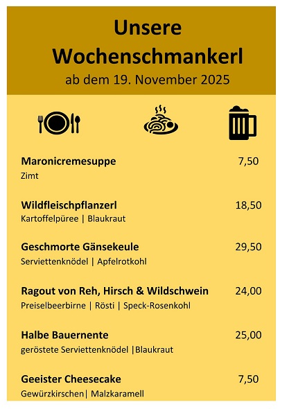 Unsere Wild-& Geflügelkarte